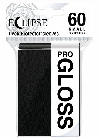 60 Lommer Ultra Pro Eclipse Gloss Small: Jet Black  Sort   Top Kvalitet  Professional Sleeves  15625