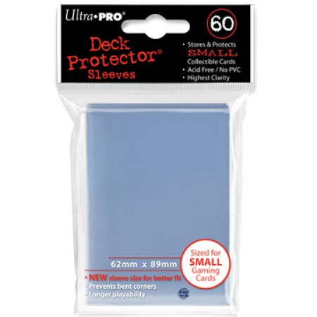 60 Lommer Ultra Pro Pro-gloss Small: Clear  Klare     195 184   Kvalitet  Yu-gi-oh  St 195 184 Rrelse  82962 Sleeves
