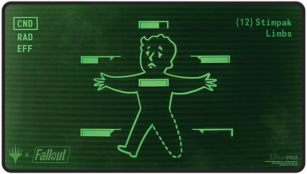Magic Spillemåtte  Playmat  Universes Beyond Fallout Premium  Black Stitched :   Inventory Management Ultra Pro  38331
