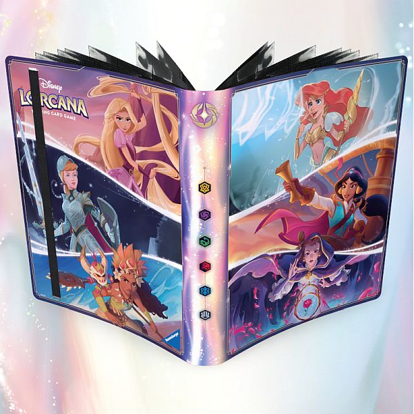 Mappe Disney Lorcana Tcg: Set 09  Fabled : Princesses  -pocket Lorebook Card Portfolio Album  Holder 252 Kort