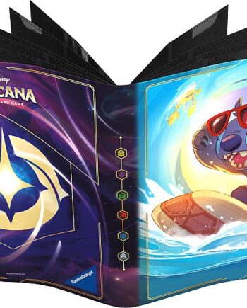 Mappe Disney Lorcana Tcg: Set 01-04  The First Chapter : Stitch Carefree Surfer  -pocket Lorebook Card Portfolio Album  Holder 64 Kort     Oversized Kort