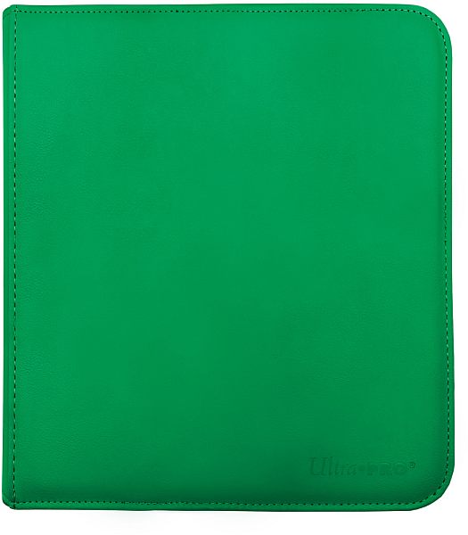 Mappe Zippered 12-pocket Pro-binder: Green 24x20  Plads Til 480 Kort  Ultra Pro  15741