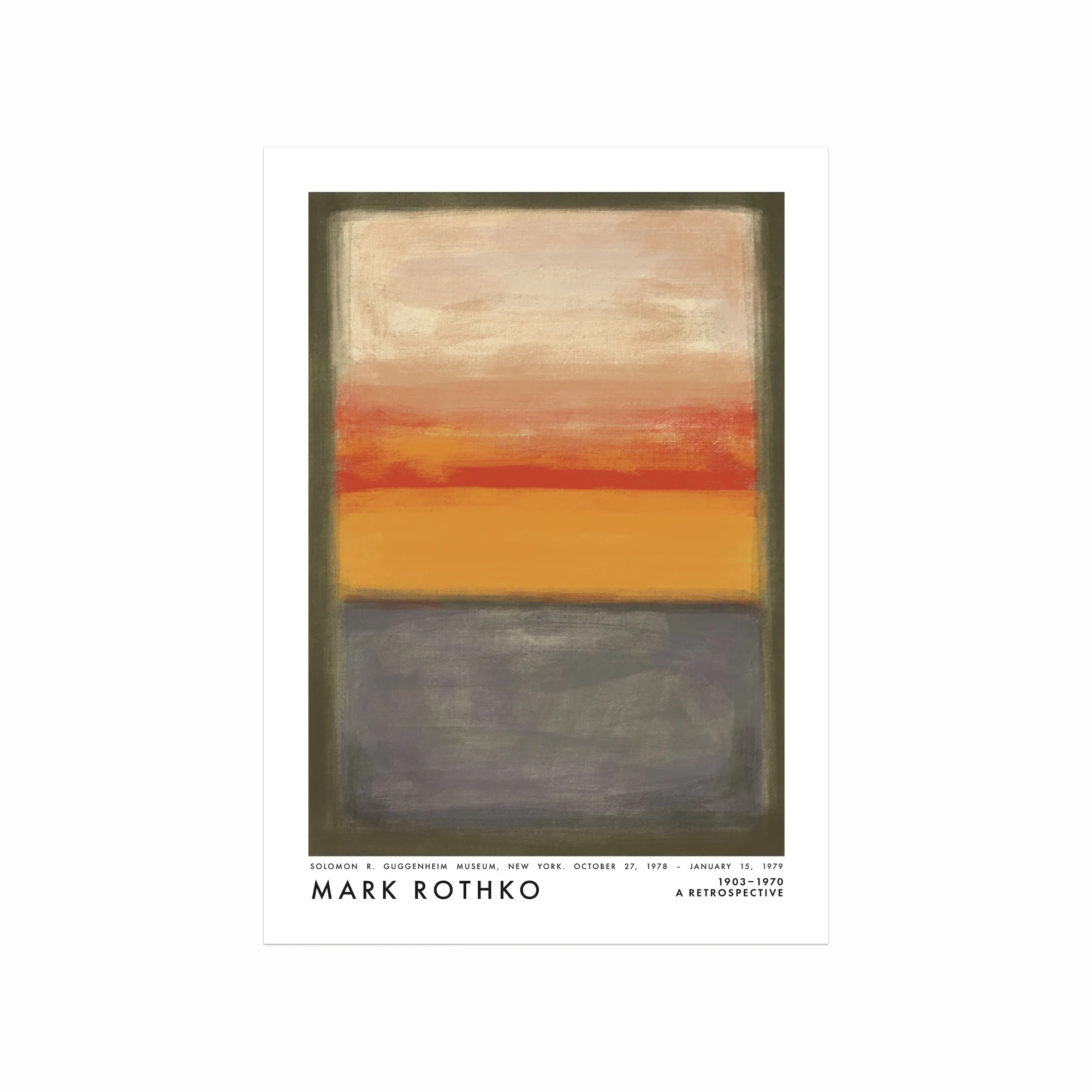 Mark Rothko Plakat Orange White Red Green