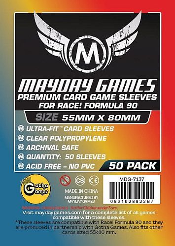 Mayday Games  Quot Race Quot  Card Sleeves  Premium  55x80mm 50 Lommer  May7137
