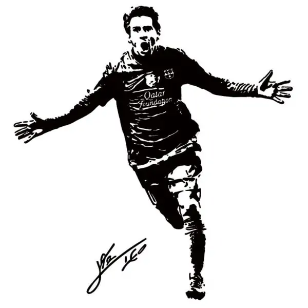 Messi Scoring Flot Fodbold Wallsticker 60x57cm