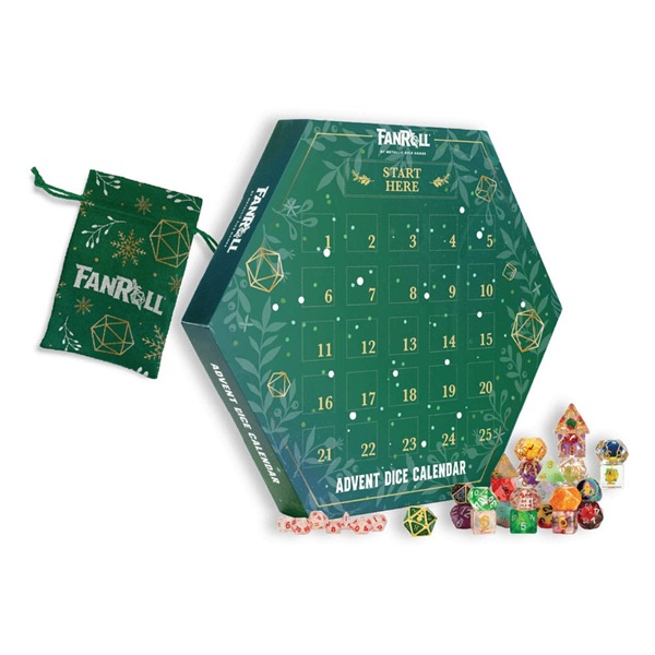 Metallic Dice Games Fanroll Advent Dice Calendar 2025 Terningekalender