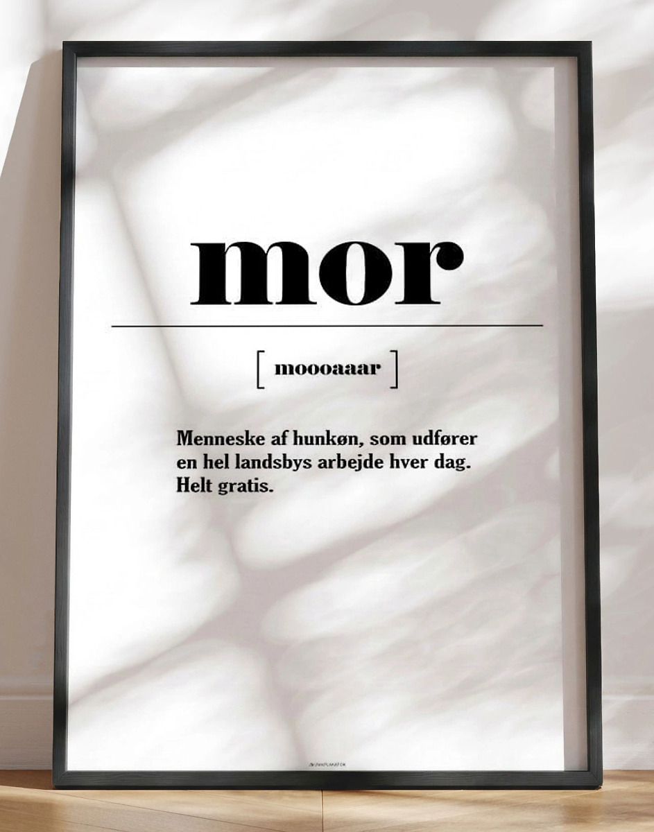 Mor Plakat Sjov Definition Af Mor