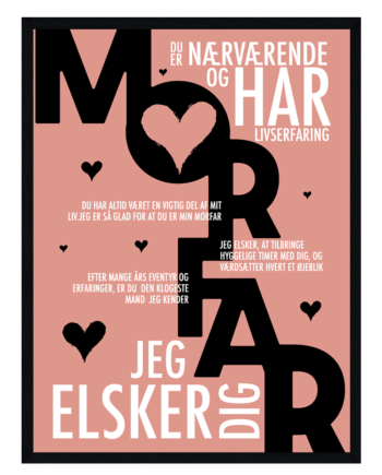 Morfar Plakat Personlig Plakat