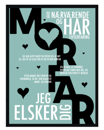 Morfar Plakat Personlig Plakat