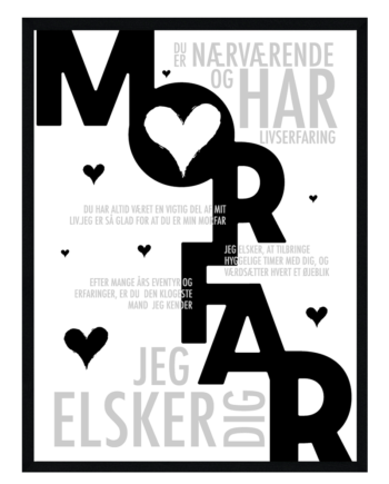 Morfar Plakat Personlig Plakat