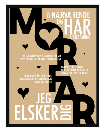 Morfar Plakat Personlig Plakat