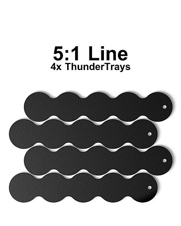 Movement Tray Warfactor  Tabletop Adapters : Thunder Trays   Magnets Black Sort 25mm  :  Line   Trays   20 Magneter