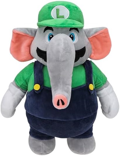 Nintendo Super Mario Wonder Elephant Luigi  Green  Plush Bamse 27cm