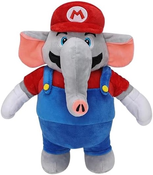 Nintendo Super Mario Wonder Elephant Luigi  Red  Plush Bamse 27cm