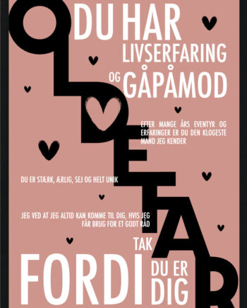Oldefar Plakat Personlig Plakat