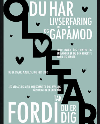 Oldefar Plakat Personlig Plakat