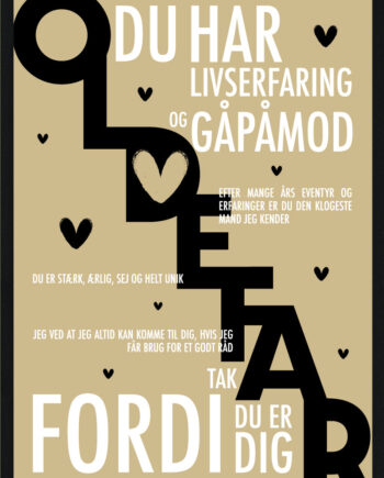 Oldefar Plakat Personlig Plakat