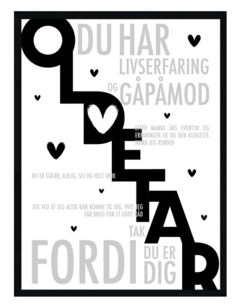 Oldefar Plakat Personlig Plakat