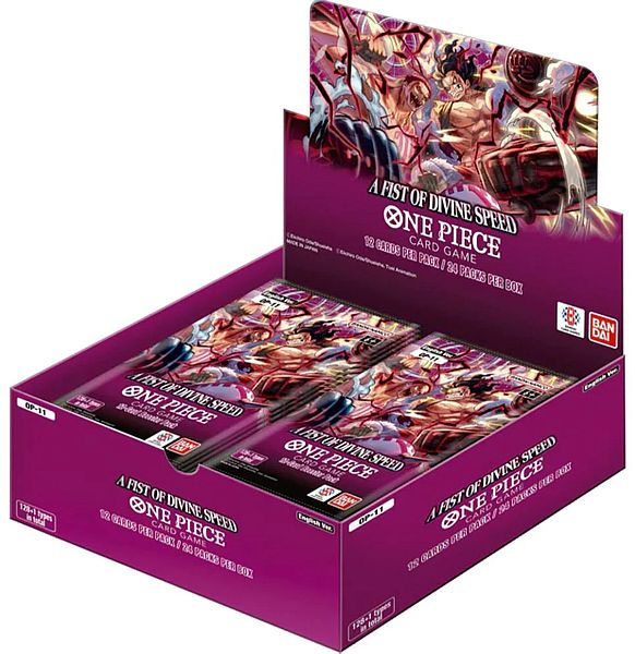 One Piece Card Game: Op11: Fist Of Divine Speed Booster Display Box Med 24 Pakker