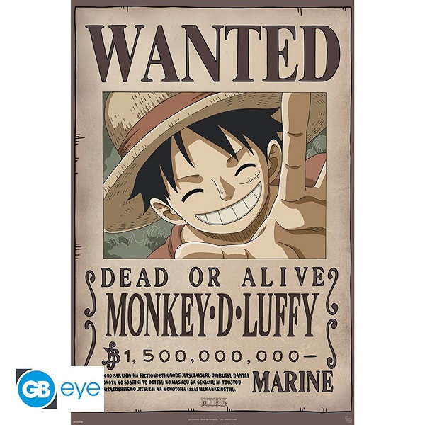 One Piece Wanted Luffy New   Poster Plakat 61x91 5cm