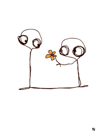 Orange Blomst Af Jummel Designstudio