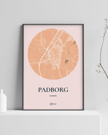 Padborg Plakaten Rundt Kort Guld 60 84 Cm  A1