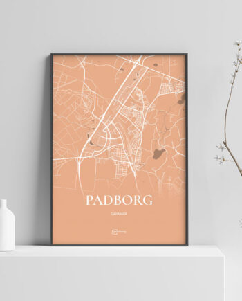 Padborg Plakaten Fuldt Kort Guld 35 50 Cm  B3