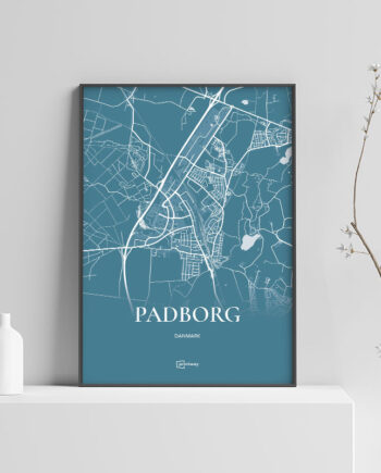Padborg Plakaten Fuldt Kort Havblå 60 84 Cm  A1