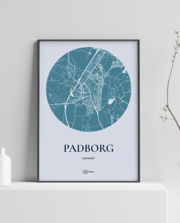 Padborg Plakaten Rundt Kort Havblå 21 30 Cm  A4