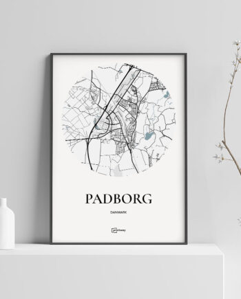 Padborg Plakaten Rundt Kort Hvid 60 84 Cm  A1