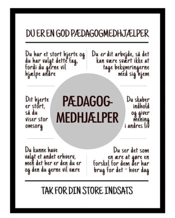 Pædagog Medhjælper Plakat