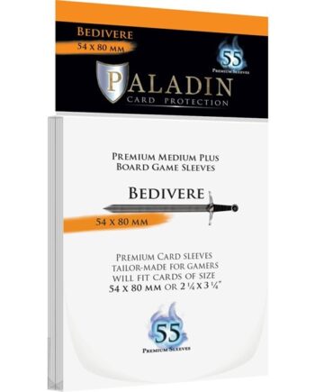Paladin Sleeves Bedivere Premium Medium Plus 54x80mm Clear  Transparent   55 Kortlommer