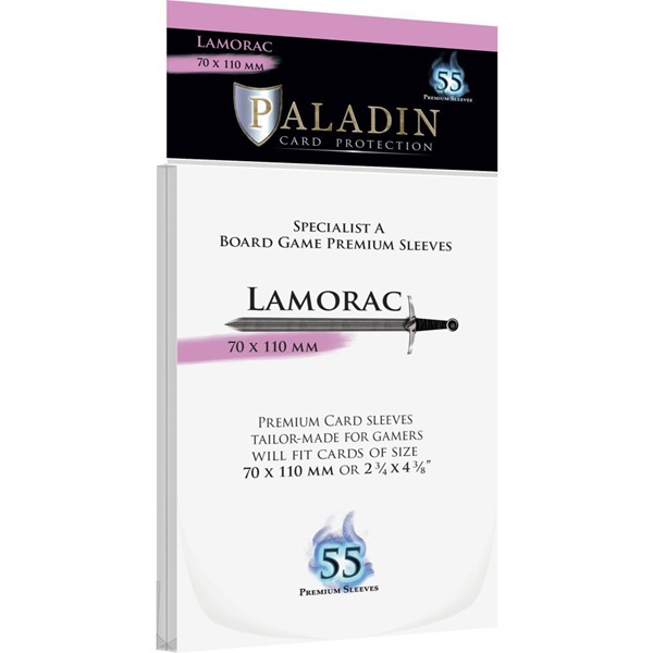 Paladin Sleeves Lamorac Premium Specialist   70x110mm Clear  Transparent   55 Kortlommer