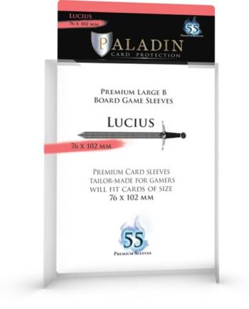 Paladin Sleeves Lucius Premium Large   76x102mm Clear  Transparent   55 Kortlommer