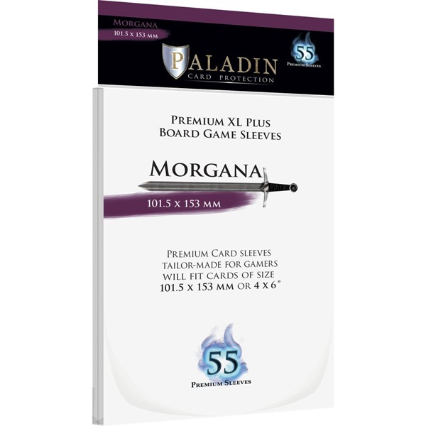 Paladin Sleeves Morgana Premium   Plus 101 5x153mm Clear  Transparent   55 Kortlommer