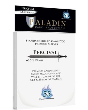 Paladin Sleeves Percival Premium Standard 63 5x89mm Clear  Transparent   55 Kortlommer