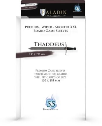 Paladin Sleeves Thaddeus Premium Wider-shorter    130x195mm Clear  Transparent   55 Kortlommer