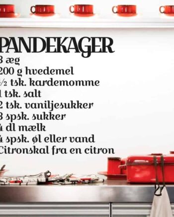 Pandekager Wallsticker