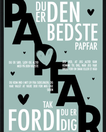 Papfar Plakat Personlig Plakat