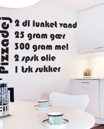 Pizzadej Opskrift Wallsticker