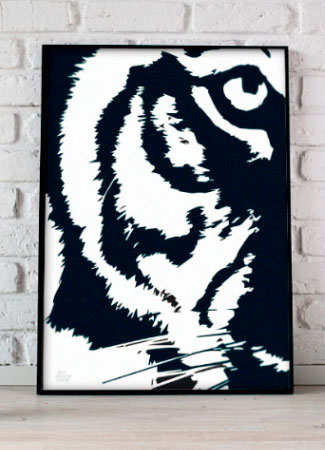Plakat Med Tigeransigt 21 29 A4 Kr 199 -