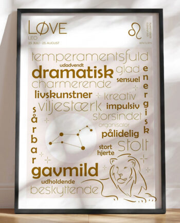 Plakat Stjernetegn Løve