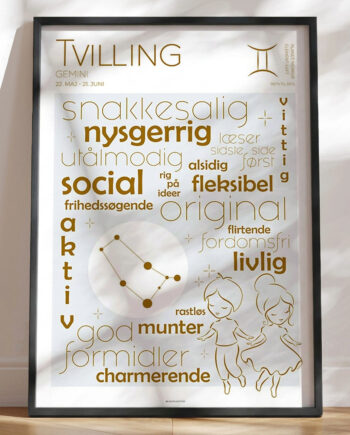 Plakat Stjernetegn Tvilling