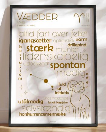 Plakat Stjernetegn Vædder