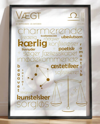 Plakat Stjernetegn Vægt