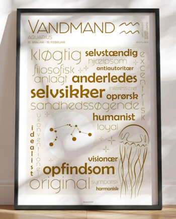 Plakat Stjernetegn Vandmand
