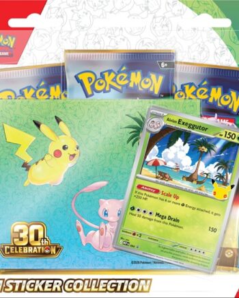 Pokemon Blister Pack Mega Evolution: 30th Celebration Tech Sticker Collection Blister: Alolan Exeggutor    Boosters