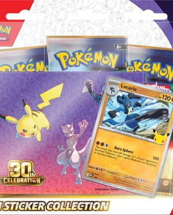 Pokemon Blister Pack Mega Evolution: 30th Celebration Tech Sticker Collection Blister: Lucario    Boosters