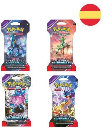 Pokemon Booster Pakke Spansk Spanish Sv05 Scarlet   Violet: Temporal Forces Sleeved Booster Pack  Quot Cardboard   Pap Blister Quot
