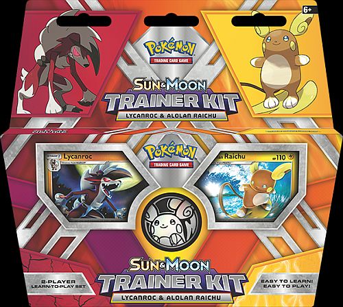 Pokemon Deck Sun   Moon Trainer Kit: Lycanroc   Alolan Raichu  -player Begyndervenligt Starters 195 166   Til   Spillere